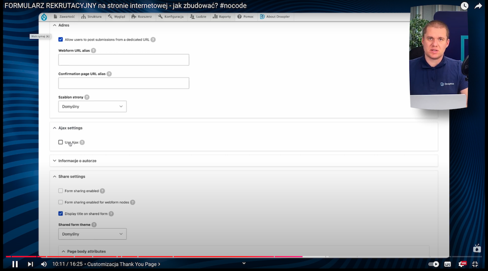 Using Ajax functionality with the job application form to improve user experience. 