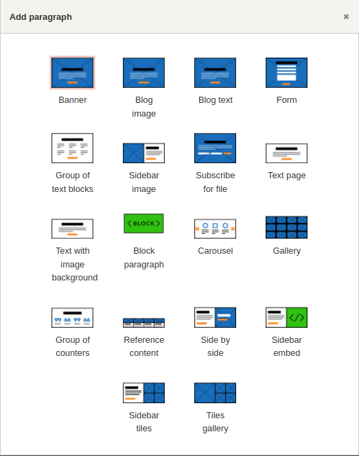 Adding paragraphs to the blog page in Droopler