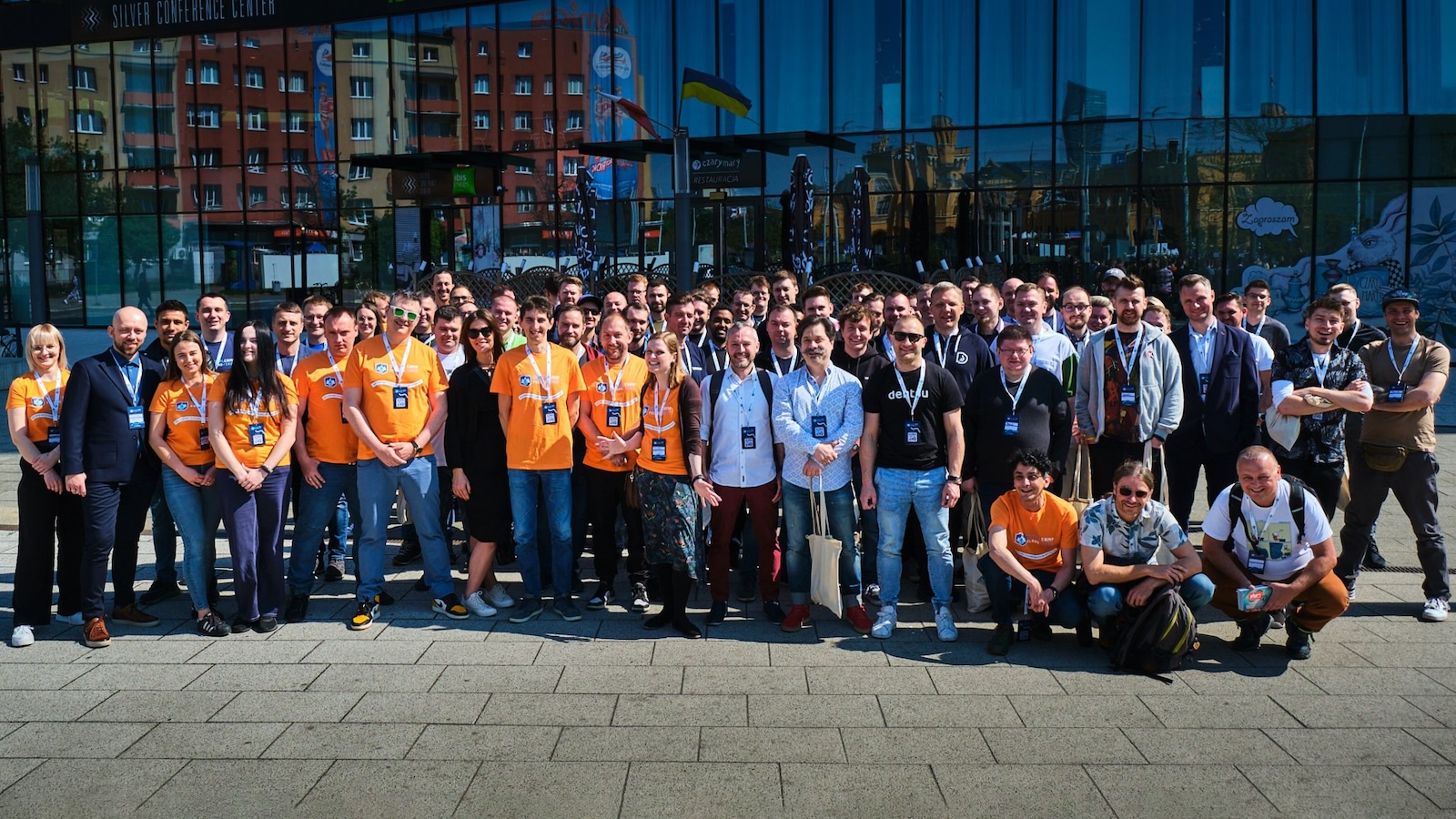 Participants of the DrupalCamp Poland 2023 conference held in Wroclaw in May 2023.