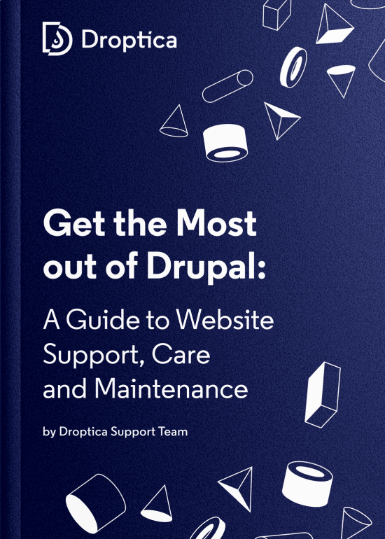 Download free e-books on Drupal website support, SEO, and software development practices.