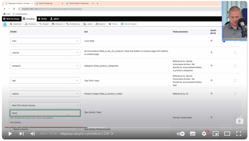 Setting tags, media, and descriptions in Drupal to match data in a CSV file.