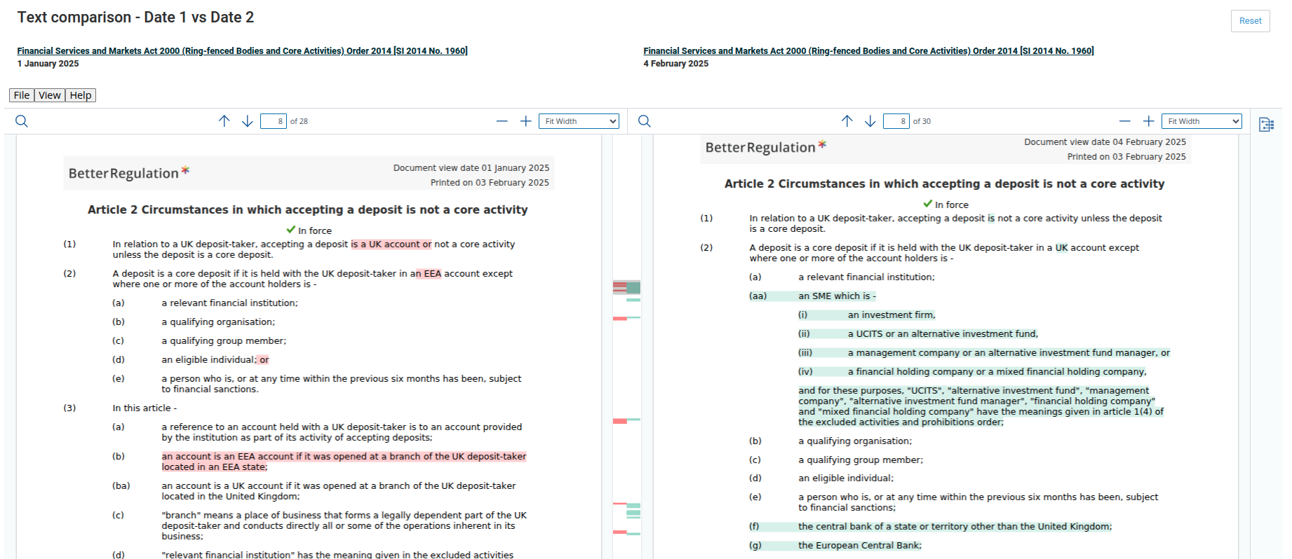 View of custom Drupal module for content comparison