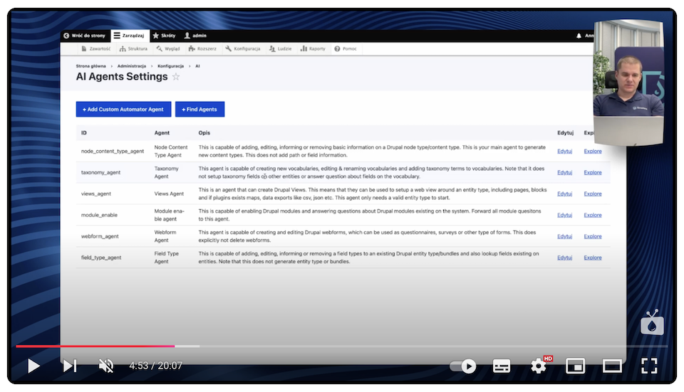 We launched the YouTube channel “Nowoczesny Drupal”, where we show the capabilities of modern Drupal.