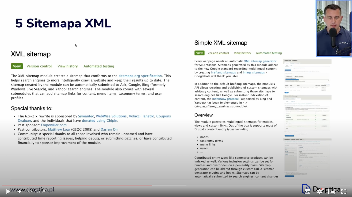 A presentation board describing the XML Sitemap.