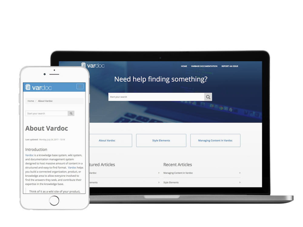 The Drupal Vardoc distribution is used to build knowledge bases and documentation