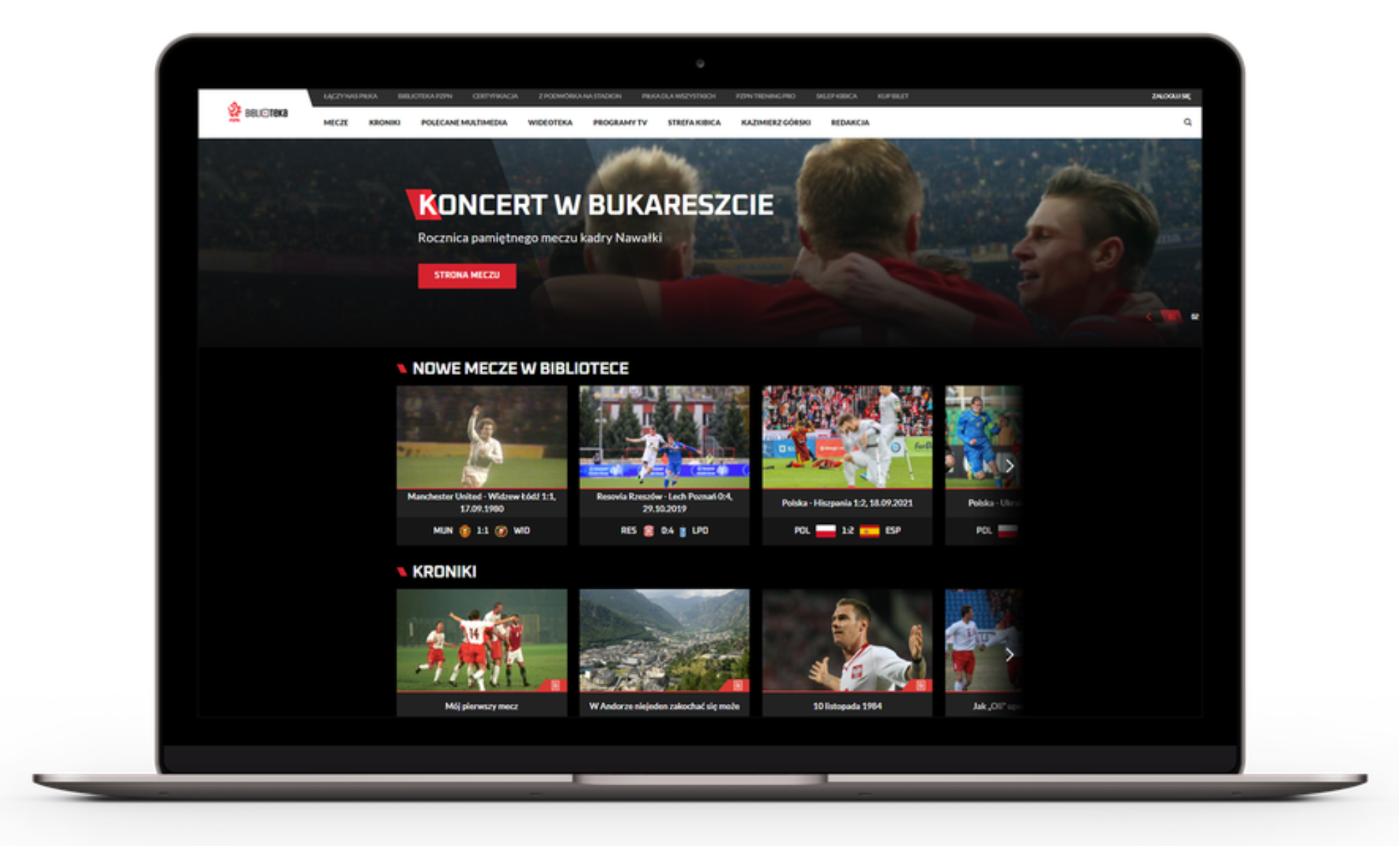 An example of the Polish Football Association website based on the headless CMS Drupal solution.